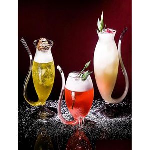 Bicchieri da vino Bar Wiare Vampire Whisky Cup Vetro rosso Creativo Resistente al calore Trasparente Home Tea Milk With St3576396 Drop Delivery G Dhxho