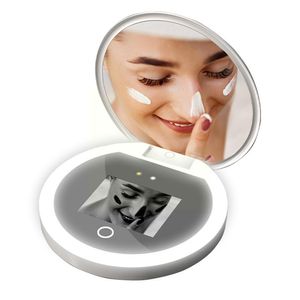 Compact Mirrors Smart UV Sunscreen Test Camera Makeup Mirror with LED Portable Rechargeable Mirror Beauty Sunscreen Detection Makeup Removal 230529