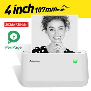 Skrivare PERIPAGE A9 (S) Max 107mm Mini Pocket Photo Thermal Printer Portable Thermal Bluetooth Printer Mobile Android iOS Phone Windows