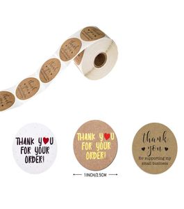500pcsroll Thank You for Your Order Stickers Thank You For Supporting My Small Business Sticker Circle Gift Seal Label JK2101XB9671702
