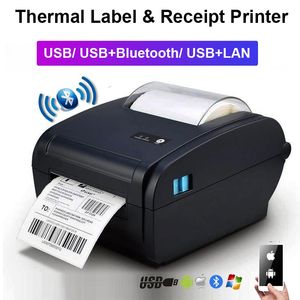 Yazıcılar Termal Barkod Sticker Nakliye Etiketi 4*6 inç Bluetooth USB POS Süpermarket logisti için doğrudan taşınabilir makbuz yazıcısı