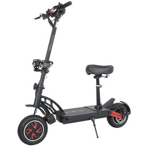 Scooter elétrico dobrável Kugoo G -Booster, pneus de 10 polegadas 2*800W Motores duplos 3 modos de velocidade max 55km/h de velocidade 48V 23AH Bateria para 85 km de carga máxima 120kg -preto