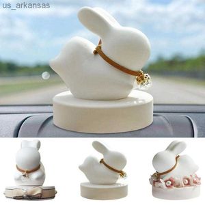Car Air Freshener Bunny Car Fragrance Diffuser Automotive Perfume Aromatherapy Scent Diffusing Stone Car Interior Ornaments For Home Bedroom Party L230523