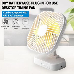 Gadgets Magnetic USB Fan USB or AA Battery Powered Desk Fan with 3 Speed Timing Function