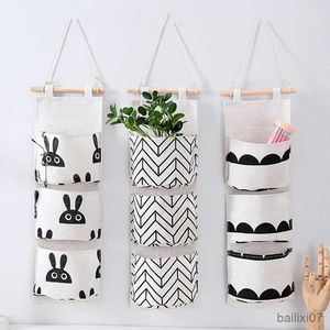 Basket Wall Hanging Storage Organizer Bathroom Hanging Storage Bag Folding Storage Basket Closet Organizer For Cosmetic Toys Storage