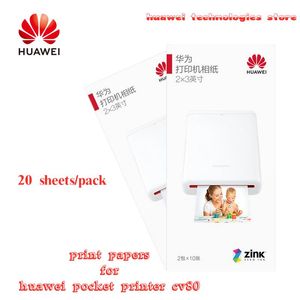 Drukarki oryginalne kieszonkową drukarkę do drukarek papierowe papierowe papiery 20 arkuszów w 1 pakiet kieszonkowy Pack Zink do Huawei Photo Printer CV80