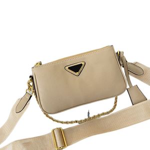 Triangel Boutique Designer Bag Gold Chain Waterproof Nylon Belt Case Woman Tote Shopping Purse Plånbok Totes axelhandväskor Crossbody Top Quality Size 20x11 cm