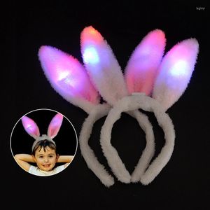 Decoração de festa ouvidos luminosos cocar de fita de cabeça LED Light piscando arco de cabeceira de cabelo infantil material de aniversário infantil
