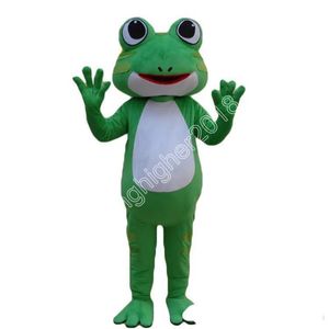 Il costume della mascotte della rana verde personalizza il personaggio del tema Cartoon Anime Xmas Outdoor Party Outfit Abiti da festa unisex