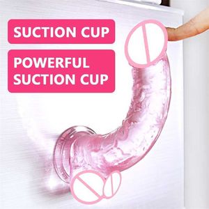 Sex Toy Massager Realistic Jelly Big Dildo Cock For Women Fake Penis With Suction Anal Massage Butt Plug Toys Men Adult Supplies