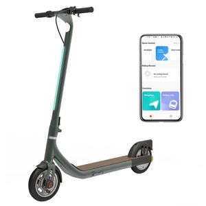 Atomi Alpha Folding Electric Scooter 9 Inch Tires 650W Motor 18.5 Mph Max Speed 36V 10Ah Battery for 25 Miles Max Range 265lbs Max Load- Pine Green