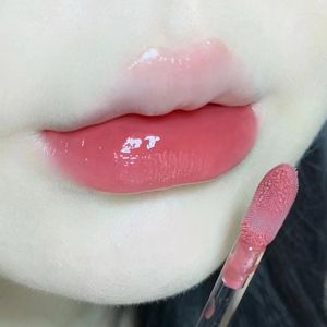 Lucidalabbra Tè freddo Smalto a specchio Acqua Sexy Rosa pesca Rossetto liquido Vetro Gelatina Trucco impermeabile duraturo Cosmetici