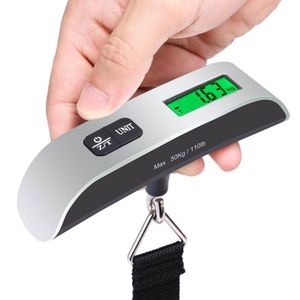 Viktskalor Portable LCD Display Electronic Hanging Digital Bagage Pocket Weighting Scale 50 kg Q149