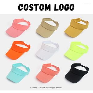 Berets Soft Sponge Empty Top Hats Fpr Men And Women Summer Outdoor Sunscreen Solid Color Versatile Running Sun Caps Custom Logo