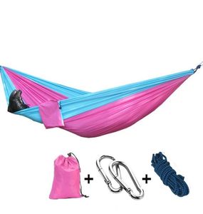 Portable Parachute Double Hammock Garden Outdoor Camping Travel Furniture Survival Hammocks Swing Sleeping Bed For 2 Person8500285