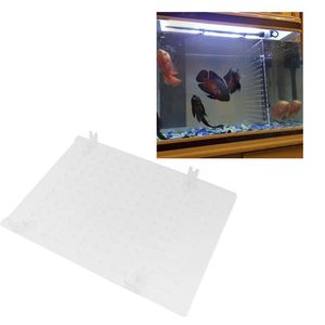 Parti Pannello di segregazione in acrilico Piastra di isolamento per avannotti Deflettore creativo Forniture per animali domestici per acquario con 4 clip (40x30 cm)