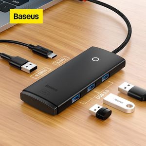 Hubs Baseus USB TypeC Hub 4 USB 3.0 Ports USBA, C Tip C Tip C'den USB'ye Bilgisayar Dizüstü Bilgisayar MacBook Pro Air USB Splitter