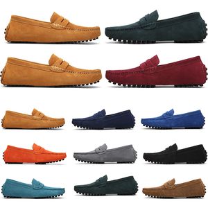 uomo donna scarpe outdoor suola morbida in pelle nero rosso arancio blu marrone arancio comode scarpe casual 020