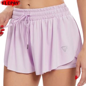 Calças femininas Capris Capris refrescante e fluido de exercícios de ginástica atlética shorts de caminhada de alta flexibilidade Push up shorts fofos j230529