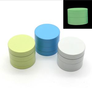 Smoking Pipes New luminous paint 40mm four layer flat zinc alloy cigarette mill