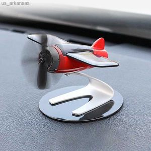 Car Air Freshener Car Air Freshener Smell In The Styling Solar Airplane Model Center Console Decoration Auto Fragrance Air Fresheners L230523