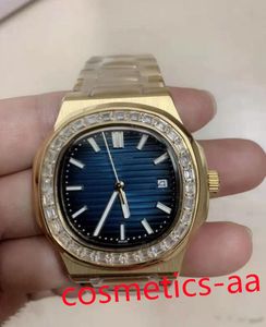 Luxusuhr für Herren, 40 mm, Diamantuhren, 18 Karat Gold, automatische mechanische Designer-Uhren, Saphirglas, wasserdichte Armbanduhr, mehrfarbig