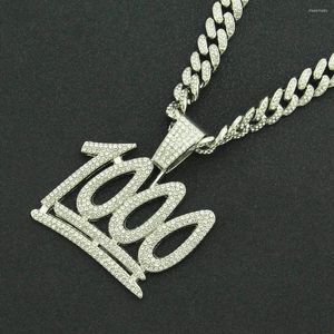 Correntes Homens Mulheres Hip Hop Colar Pingente de Número de Hip Hop com Chapa de Cristal de Cristal de 13 mm Colares de Hiphop Bling Hiphop Jóias de moda