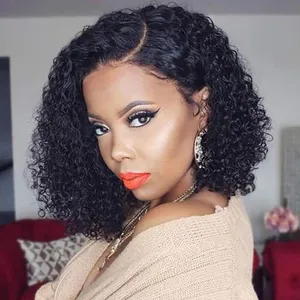 Rebecca Short Curly Bob Lace Front Human Hair Wigs Prepluck with Baby Hair Curly Waval Wigal Wig For Women Deep Wave Spets Wigs