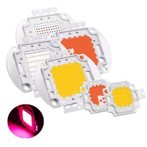 10W 20W 30W 50W 70W 80W 100W COB LED 칩 통합 스포트라이트 DIY 거리 홍수 조명 햇빛 전체 스펙트럼 플랜트 성장 380NM -840NM LED 조명 모듈 크레스트 크레스트