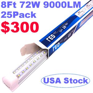 VINGERTARTE T8 LED TUBE 9000MM 8ft 8feet FluorScent Lamp 72W LED Tubes Tubes Cooler Ultra Bright Cover 6500k Shop Lights Crestech168