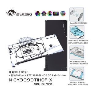 Cooling Bykski Video Card Block For GALAXY Geforce RTX 3090TI HOF OC Lab Edition ARGB VGA Block Liquid Cooling Heatsink NGY3090TIHOFX