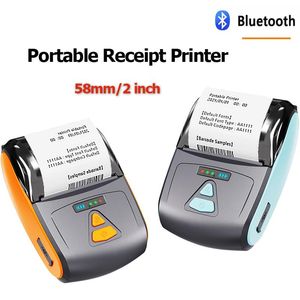 Yazıcılar Taşınabilir Mini Impresora Makbuzu Yazıcı Kablosuz USB Typec 58mm Bluetooth Termal Yazıcı POS Bill Mobile ve Bilgisayar Yazıcılar