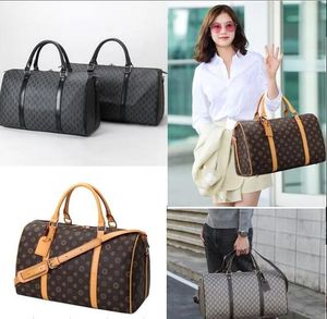 Bolsas Duffel de grife de luxo Gradiente Speedy BANDOULIERE 55 CM Bolsa de viagem feminina Moda masculina Clássico Couro Esporte Pacotes ao ar livre Mala lateral macia Bagagem