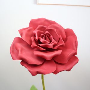 زفاف PE Curling Rose Foam Flower