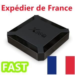 Fransa Stock X96Q TV Kutusu Android 10.0 H313 Yonga Seti Dörtlü Kablo 2GB 16GB 4K WiFi Set Üst Kutusu