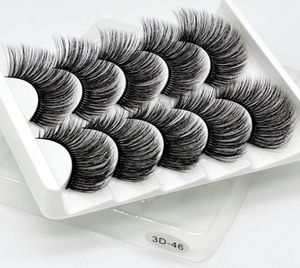 5Pairs 3D Mink Hair False Eyelashes NaturalThick Long Eye Lashes Wispy Makeup Beauty Extension Tools9803343