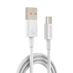 ESEEKGO 6A 100W TYPE C SUBER FAST CABLE CABIL USB C كبل بيانات الشحن السريع 1M 2M 3M سلك الشحن لـ Samsung XIAOMI HUAWEI