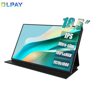 Мониторы 18,5 дюйма UltraSlim Portable Monitor100% SRGB 1080p Экран IPS Отображение USB Type C с USB Type C для ноутбука PC Телефон Mac Xbox