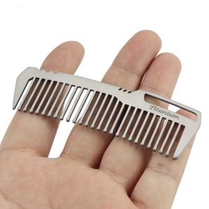 Hårborstar Mini Portable Alloy Comb EDC Super Light Comb EDC Outdoor Small Accessories 230529