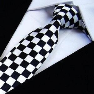 Bow Ties Hooyi 2023 Slim Skinny Tie Men's Slips Polyester Plaid Fashion Slips Black White Check Bowties Butterfly