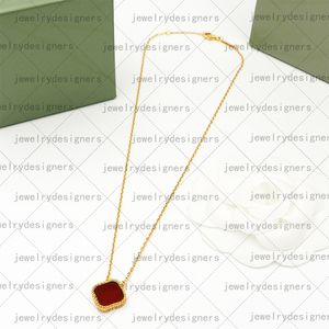 collana in oro di design da donna Ciondoli trifoglio Elegante medaglione Collana a forma di fiore Catene da tennis di alta qualità Regalo per feste in oro placcato 18 carati