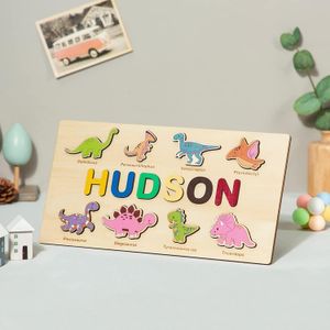 Craft Name Puzzle Personalized Wooden Name Jigsaw Puzzles Custom Educational Puzzle Early Learning Boy Girl Toys Birthday Gift