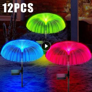 Solar LED Garden Lights Lawn Lamps Decorative Lamp Fiber Optic Outdoor Waterproof Decor For Patio