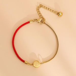 Braccialetti con ciondoli Bracciale decorativo vintage in stile cinese di ricambio da polso antiruggine anticorrosivo braccialetto gioielli ornamento regalo di compleanno
