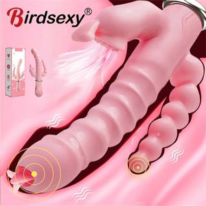 Sex Toy Massager 3 in 1 Dildo Rabbit Vibrator Waterproof Usb Magnetic Rechargeable Anal Clit Toys for Women Couples Shop
