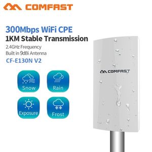 أجهزة التوجيه 1KM WIFI Range Wireless CPE Router WiFi Extender 2.4g 300Mbps WiFi Bridge Access Point AP API WIFI DEFEEDE CFE130