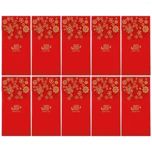 ギフトラップ10 pcs Year Hollow Out Red Envelope Packet