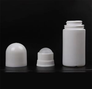 Hot Selling White Empty Roll på flaskan 50 ml Plastisk deodorant Rullflaskor 50cc Rol-On Ball Bottle Parfym Lotion Light Container JL1014