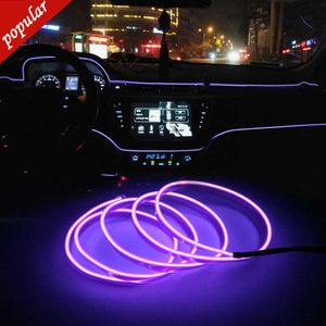 Ny 5M omgivande lampa RGB -bil ledde Neon Cold Light Auto Interior Atime Atmosphere Light Refit Decoration Strips Shine USB Driver