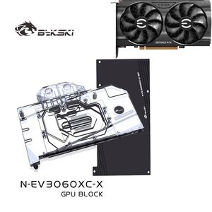Kylande Bykski GPU -vattenblock för offentlig EVGA RTX 3060 XC 12 GB Grafikkort kylt/med backplane radiator som Coolling NEV3060XCX
